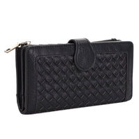 Ellis Grove Woven Wallet – Snap Closure, Card & ID Slots, Coin Pouch
