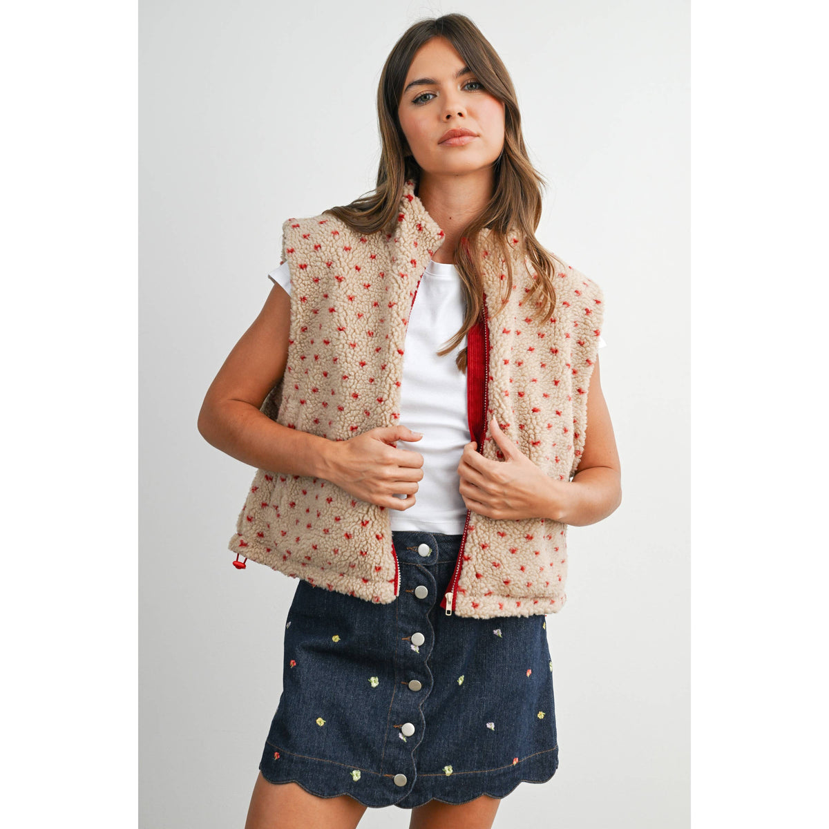 Juniper Lane Floral Fleece Vest
