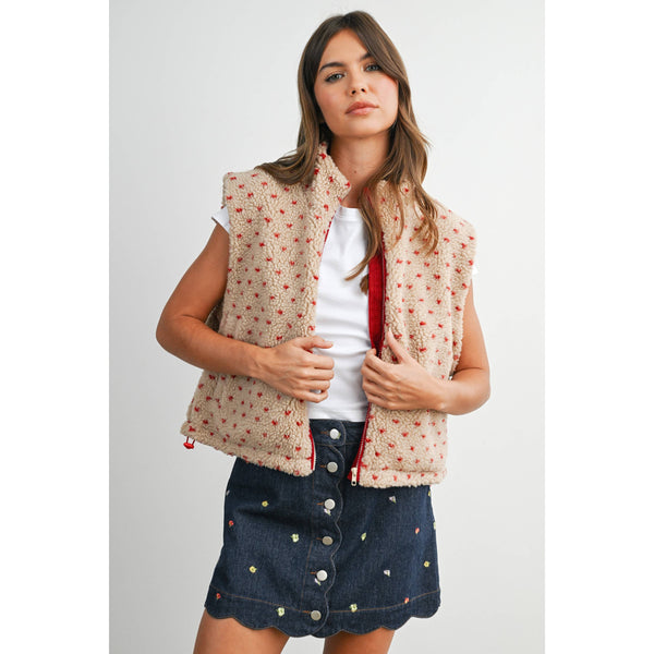 Juniper Lane Floral Fleece Vest