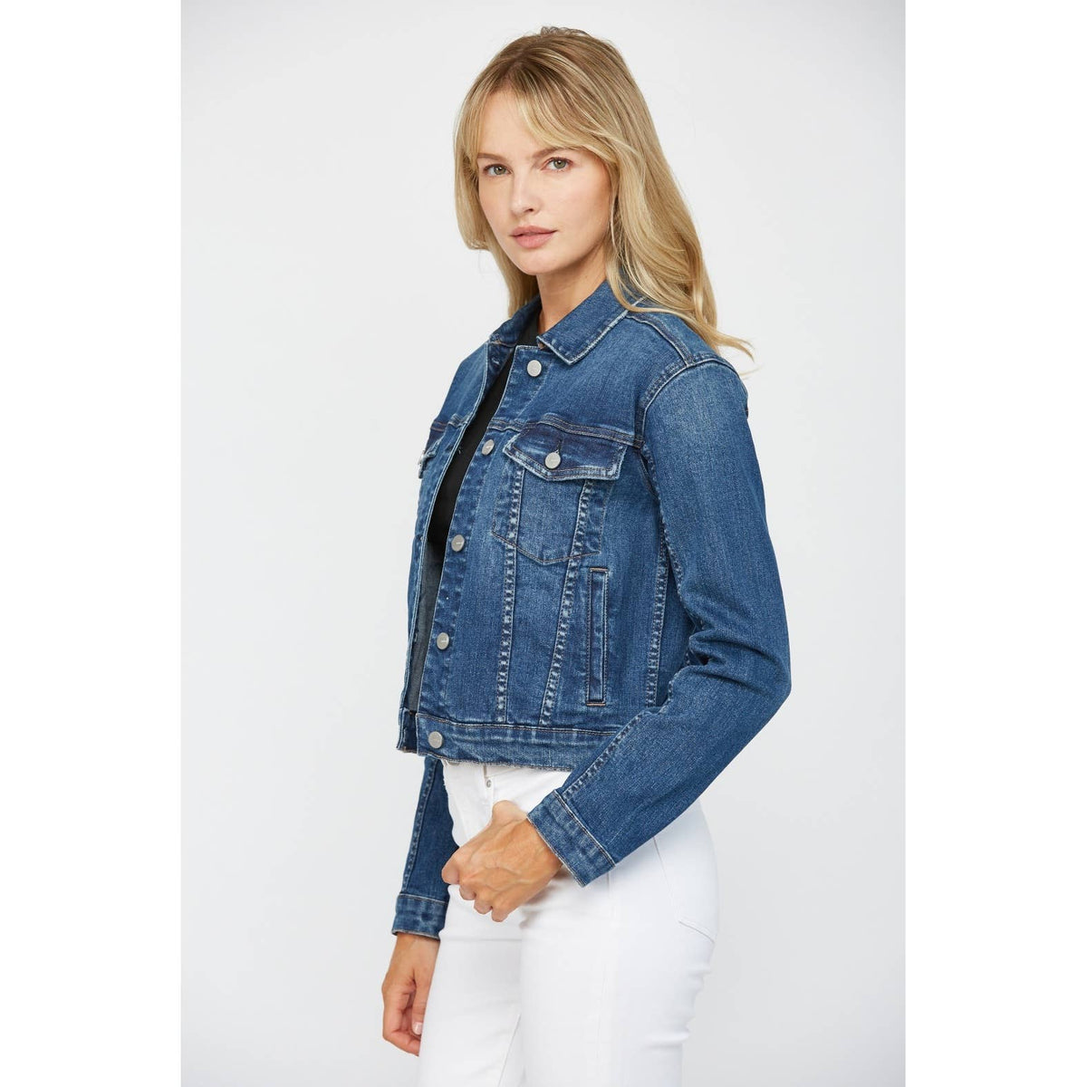 Mica Denim "Elowen" Dark Wash Denim Jacket – Classic California Cool