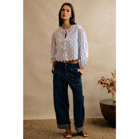 The Main Event Wide  Barrel High Rise Jeans: Dark Wash
