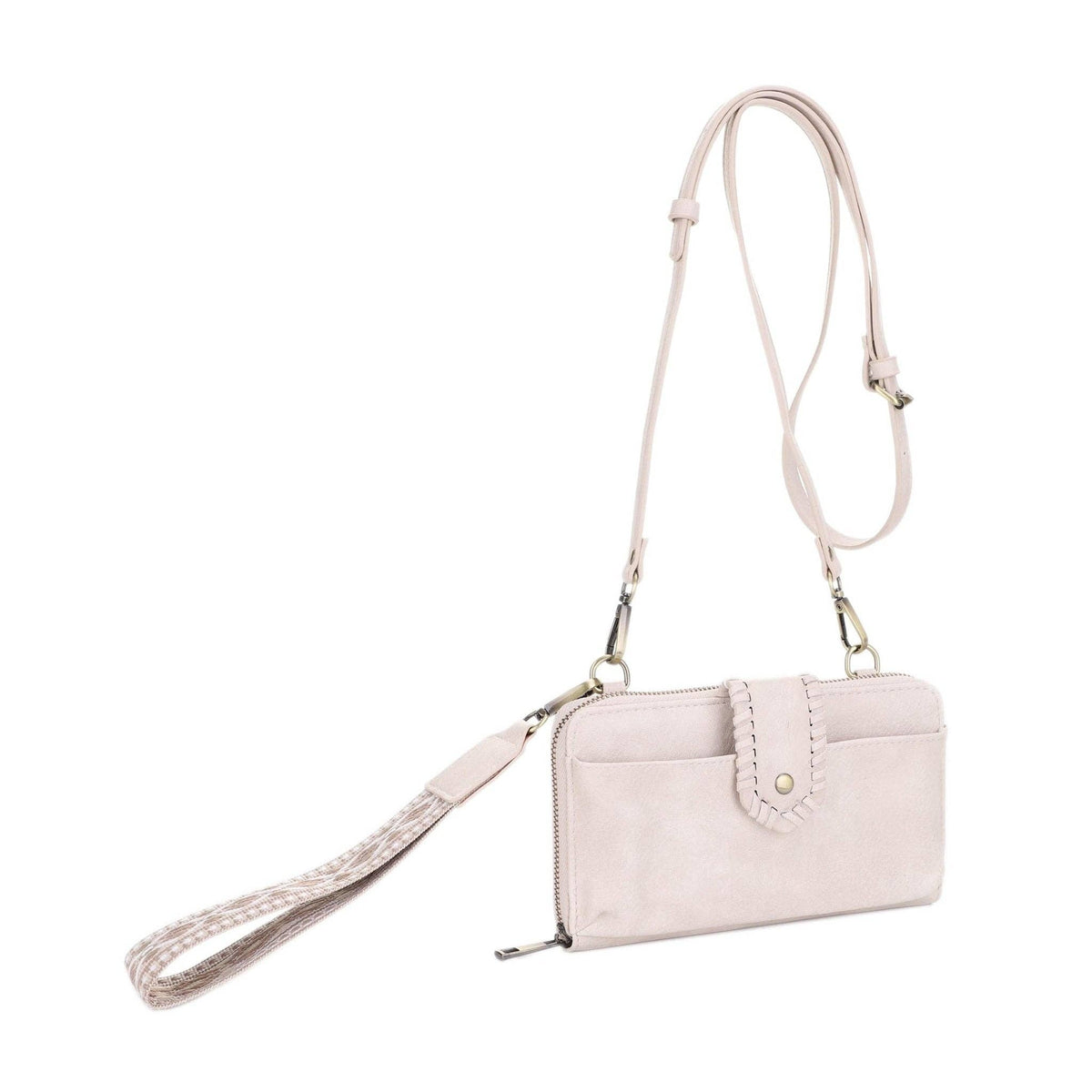 Jolie Crossbody Wallet With Boho Wrist Strap