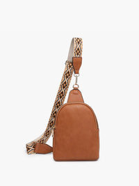 Ellen Sling Bag w/ Removable Guitar Strap: Brown