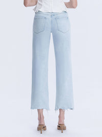 Vervet by Flying Monkey Aileeah High Rise Slim Wide Leg Jean: Light Wash