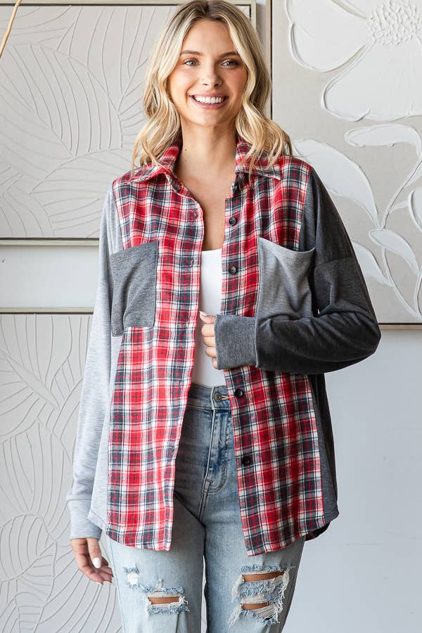 Holiday Spirit Plaid Shacket