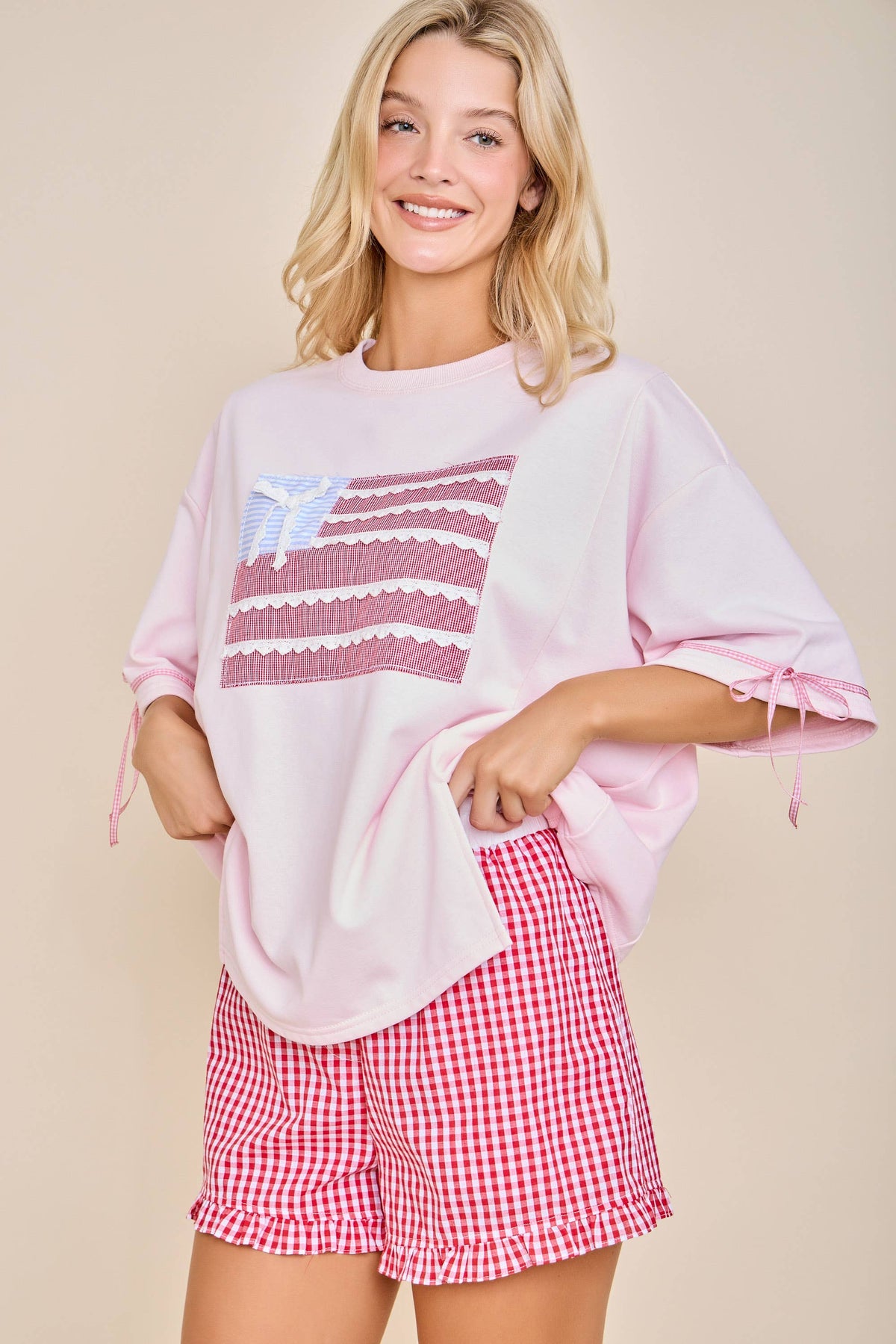 The Daisy Gingham Lounge Shorts