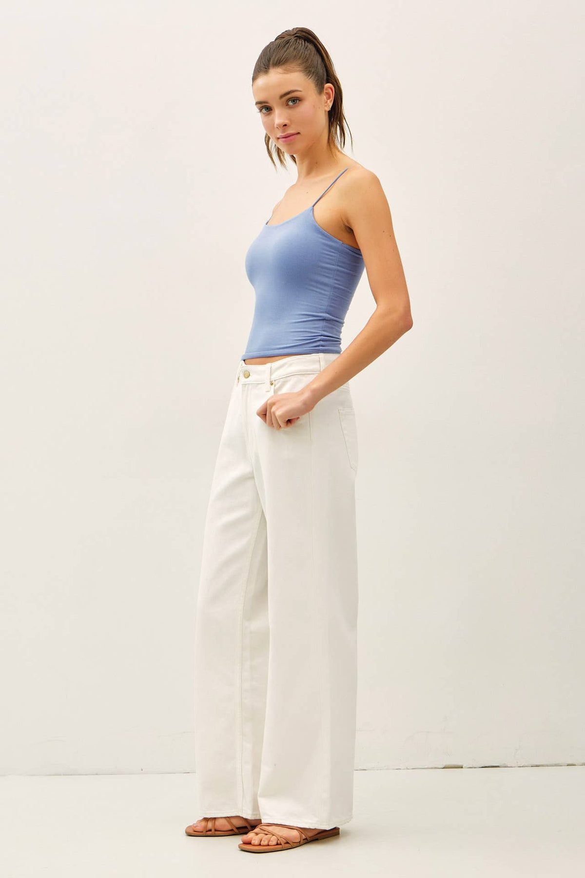 The Harlow Double-Lined Essential Cami – Smooth Stretch Spaghetti Strap Tank for Women
