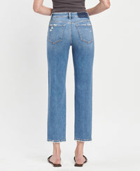 Oakley High Rise Tapered Straight Jeans – Vervet by Flying Monkey (Comfort Stretch, Light Distressing)