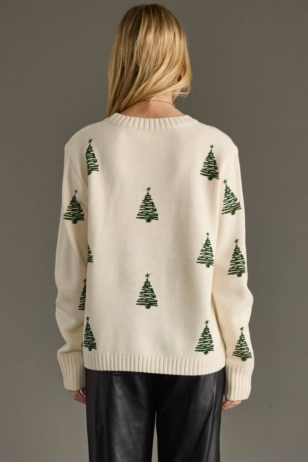 O Christmas Tree Sweater: Ivory