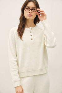Take It Easy Henley Sweater