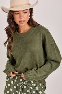 Easy Days Lightweight Sweater: Olive