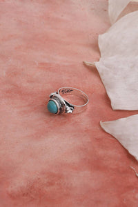 Cabochon Adjustable Turquoise Ring