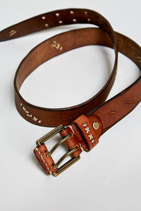 The Dakota Genuine Leather Double Buckle Belt