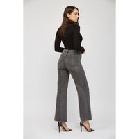 Mica Denim Evelyn Super High Rise Wide Leg Jeans – Washed Charcoal Gray
