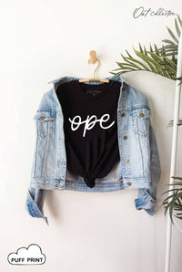 Ope Puff Graphic T-Shirt – Midwest Puff Print Tee in Forest Green