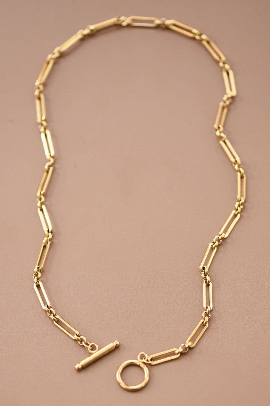 The Hawthorne Layered Paperclip Chain Necklace – 18K Gold Plated Waterproof Stainless Steel Necklace