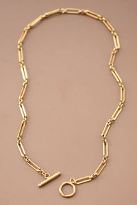 The Hawthorne Layered Paperclip Chain Necklace – 18K Gold Plated Waterproof Stainless Steel Necklace