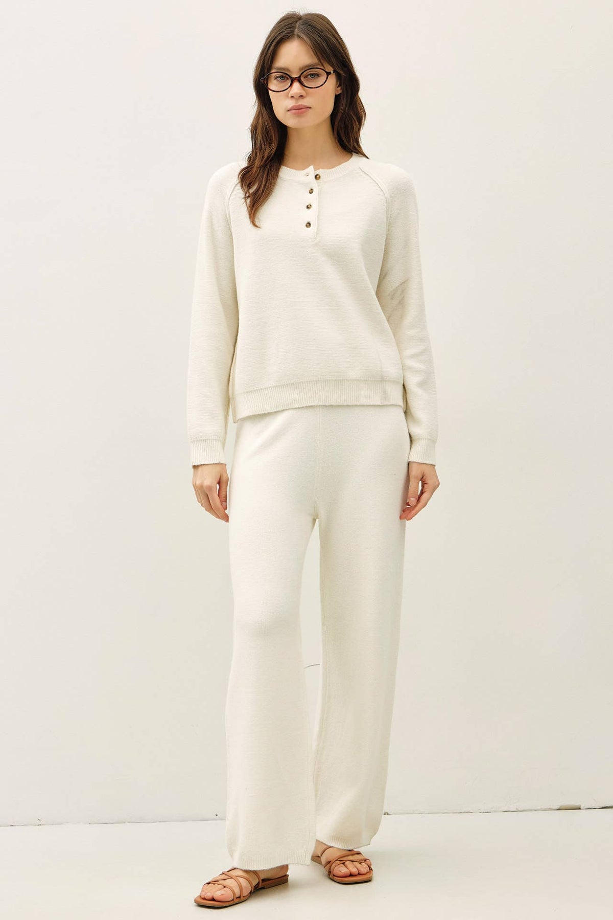 Take It Easy Henley Sweater