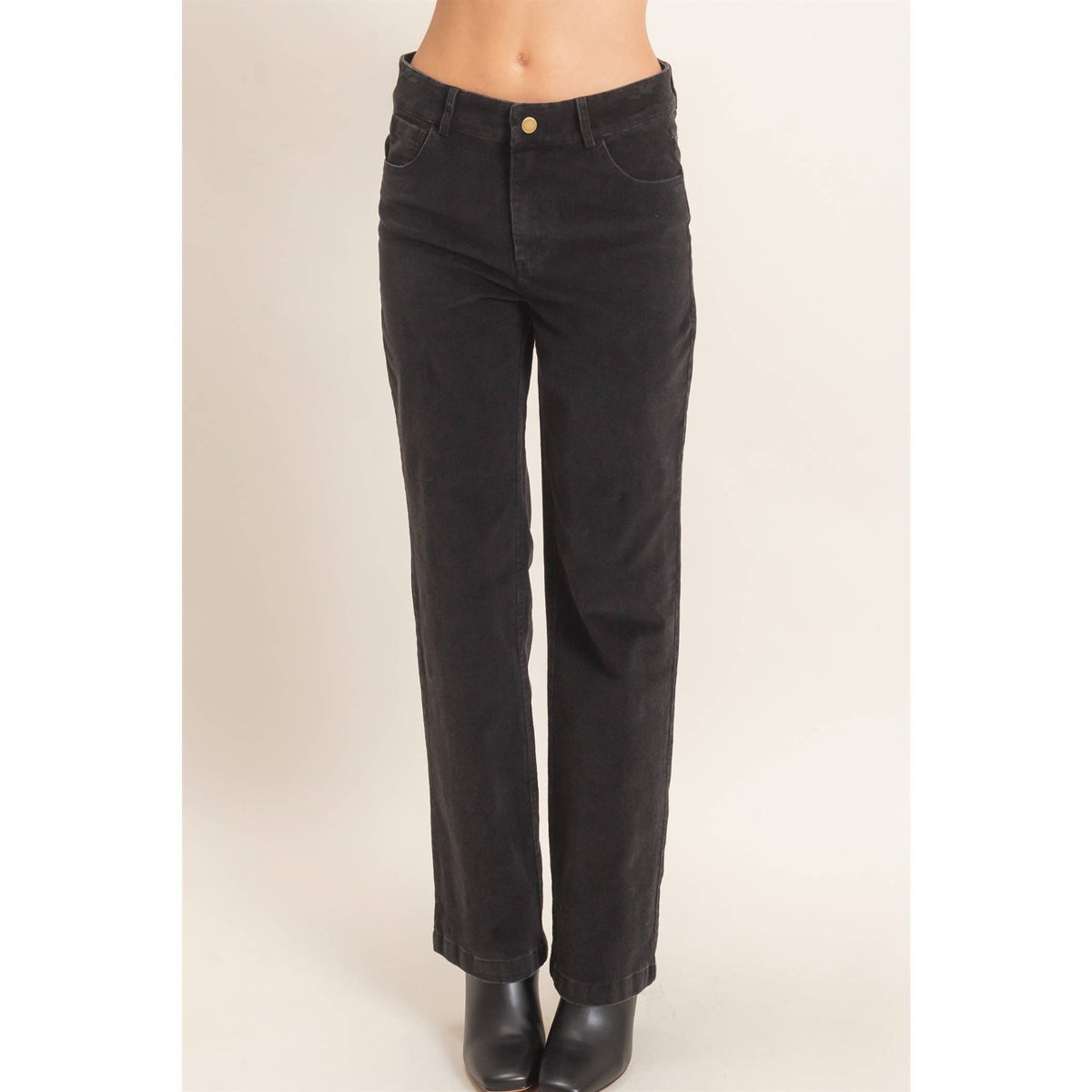 Change of Pace Corduroy Pants: Black