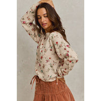 Love Grows Here Floral Sweater: Ivory