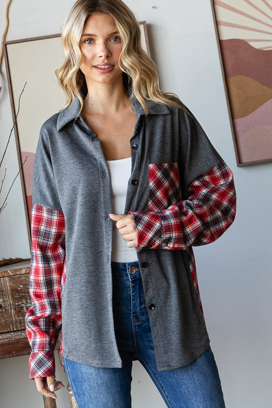 Holiday Spirit Plaid Shacket