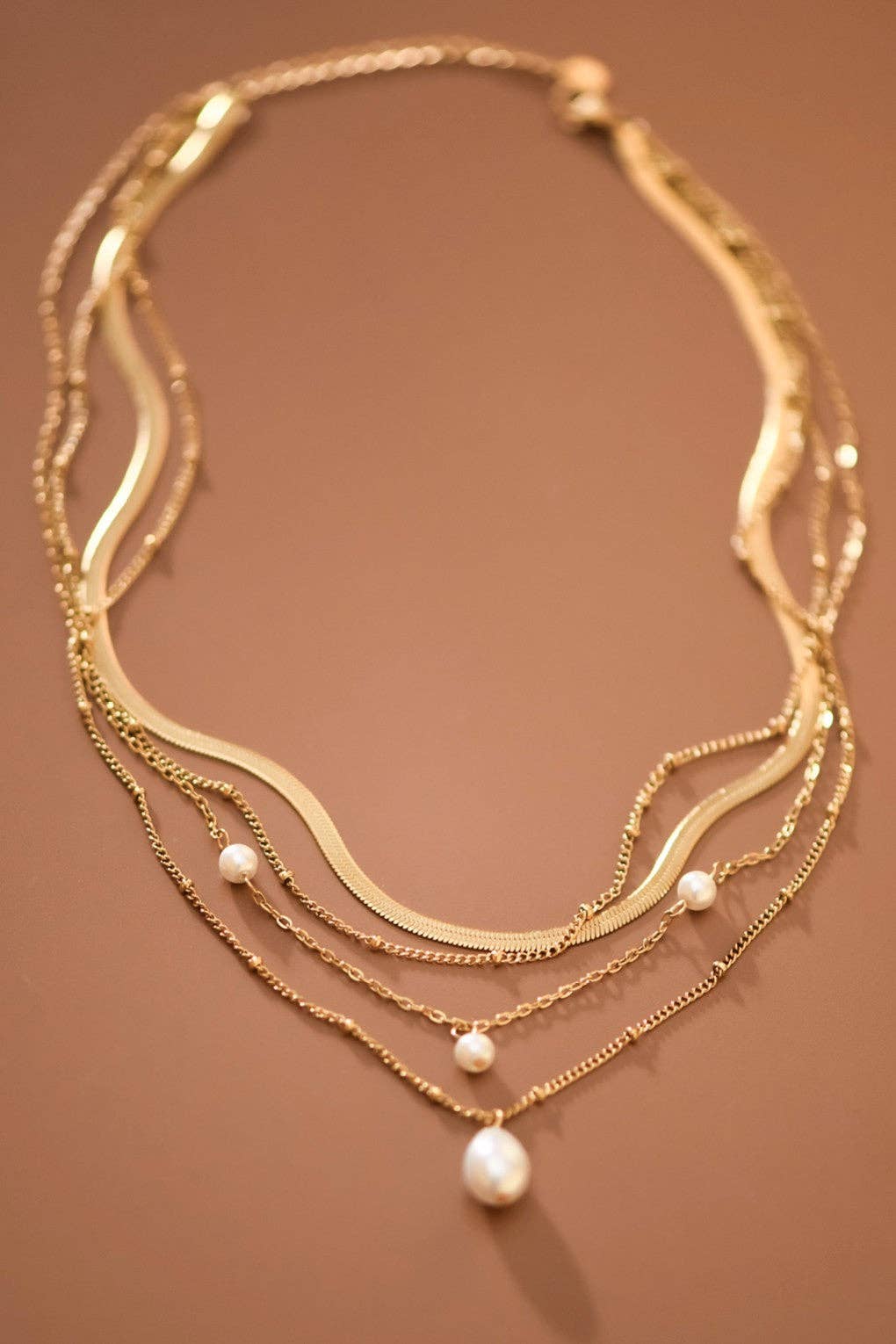 The Prescott Layered Chunky Chain Necklace – 18K Gold Dipped Waterproof Stainless Steel Necklace