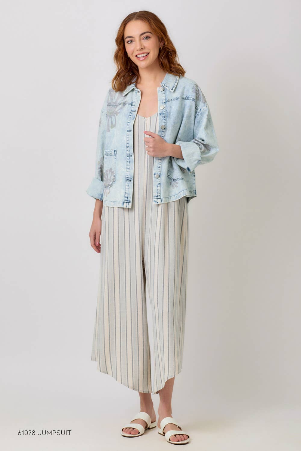 The Oakley Floral Denim Shacket