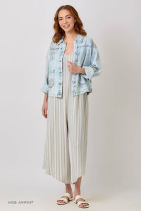 The Oakley Floral Denim Shacket