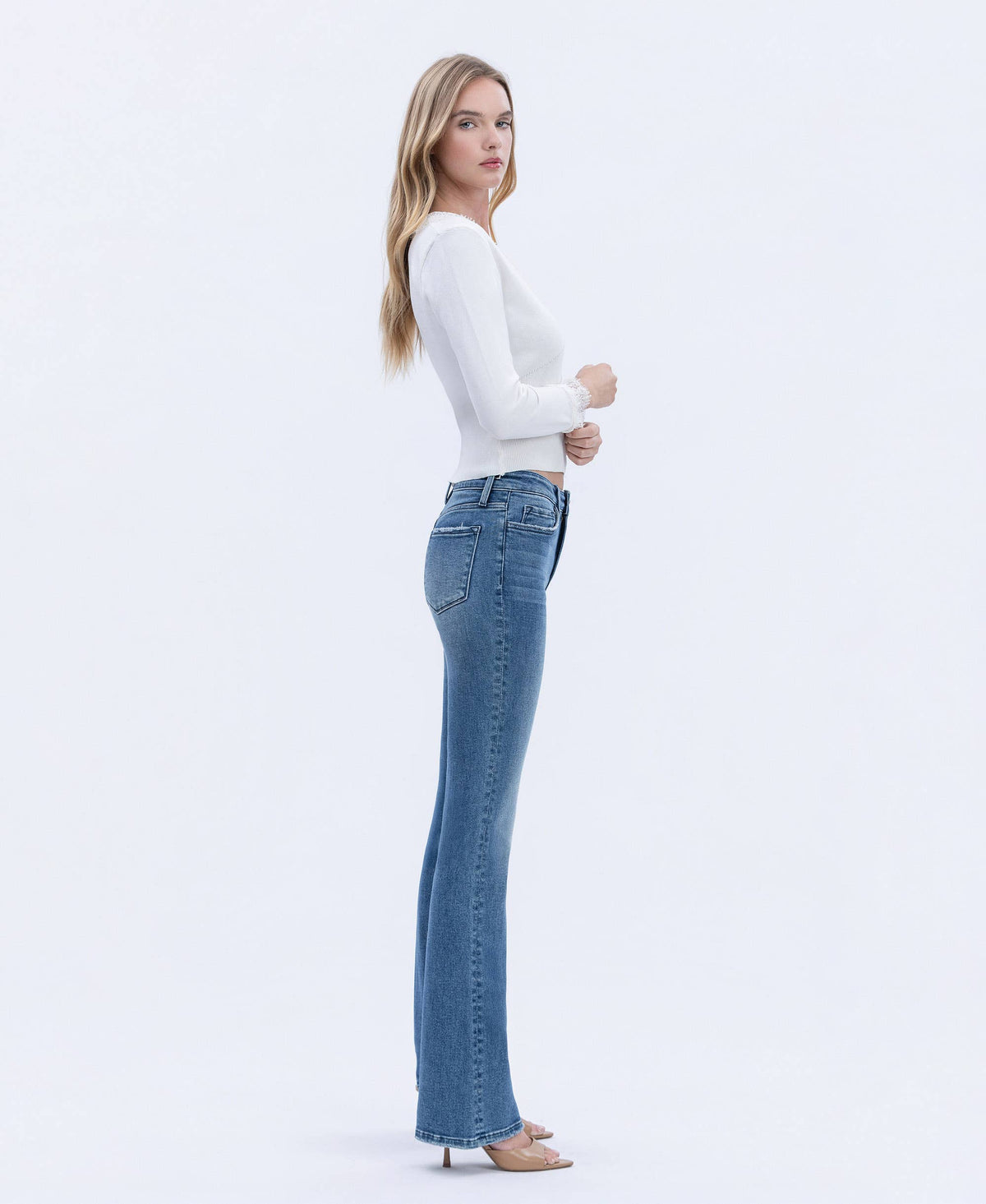 HIGH RISE FULL LENGTH BOOTCUT JEANS LV1985: NEATNESS / 25