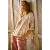 The Indie Crochet Knit Top: Natural