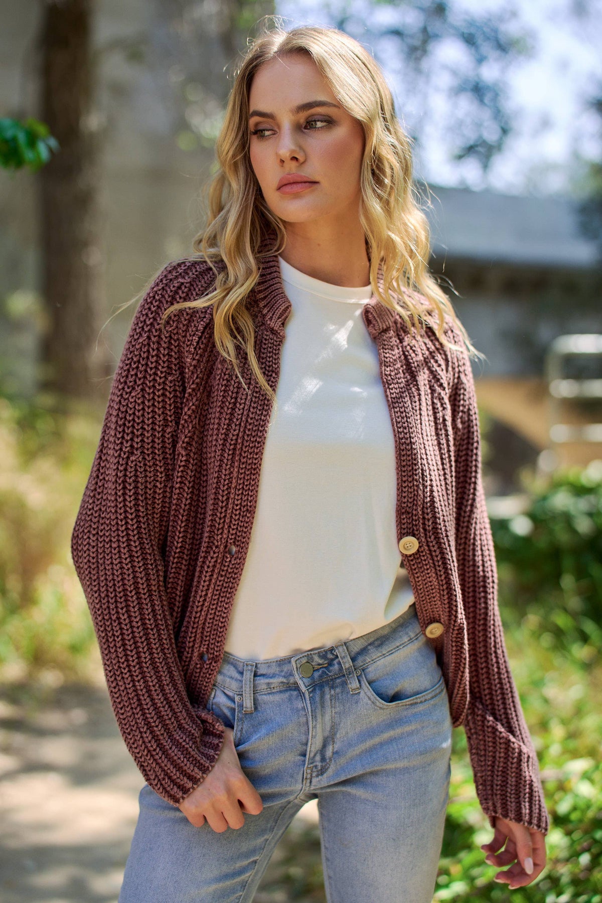 Come As You Are Cotton Cardigan: Brown