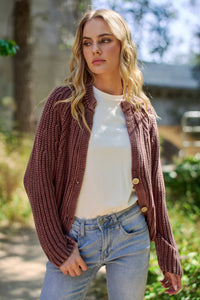 Come As You Are Cotton Cardigan: Brown