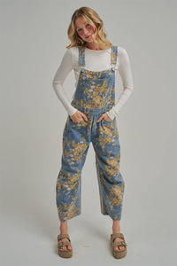 The Golden Hour Floral Denim Overalls