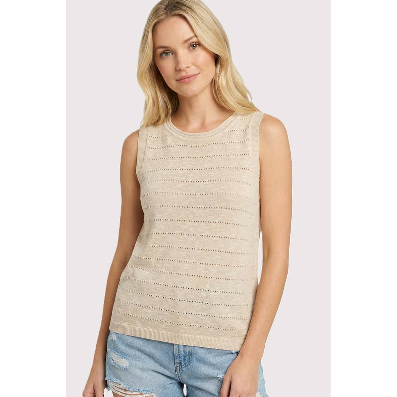 The Brielle Pointelle Sweater:Natural