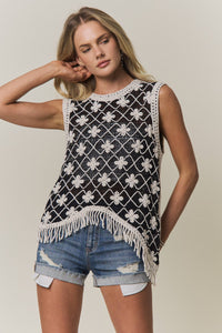 The Wildflower Fringe Crochet Tank