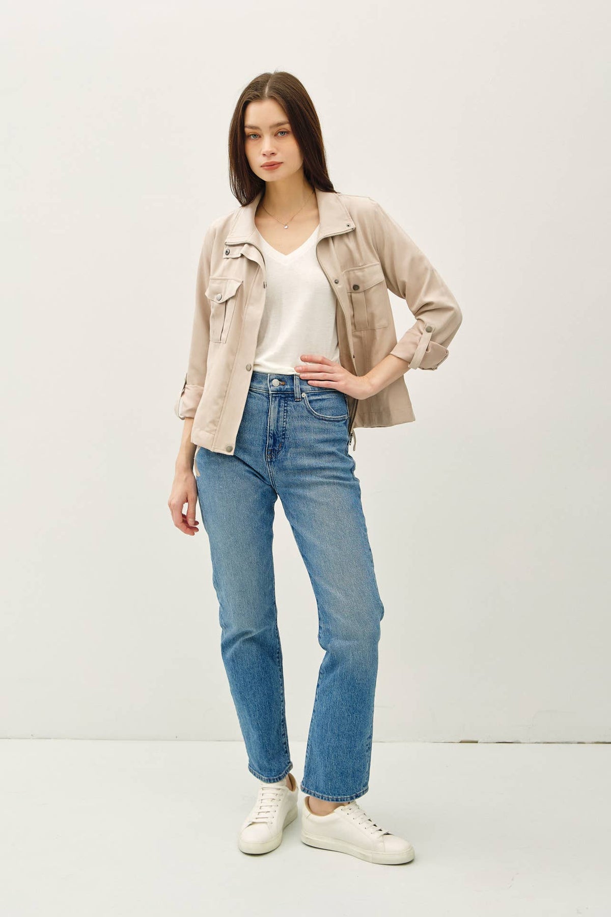 Danica Cropped Utility Safari Jacket