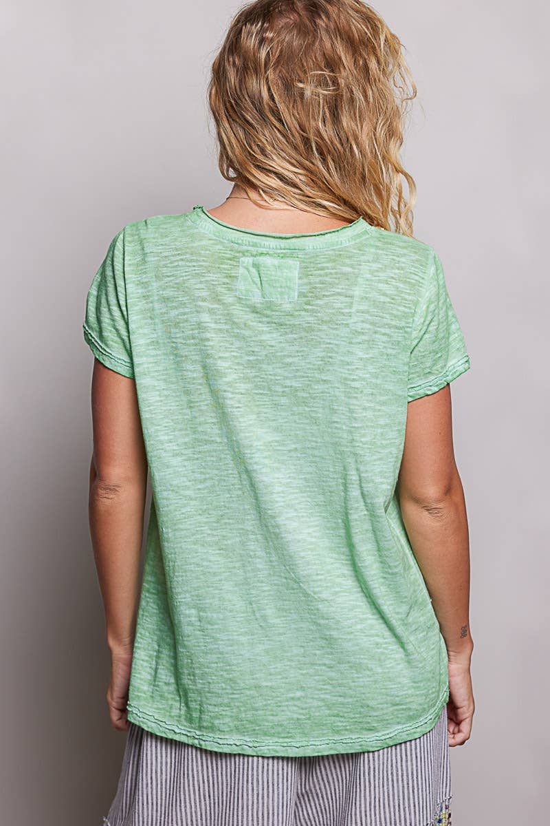 Everyday Lightweight Relaxed Fit Hand-Stitched Knit Top: Black / L