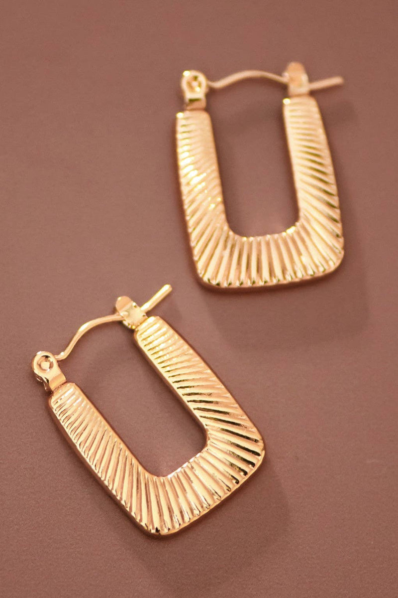 The Marquette Classic Gold Hoops – 18K Gold Plated Waterproof Stainless Steel Earrings