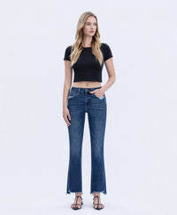 HIGH RISE FRAYED HEM KICK FLARE JEANS T5414: CHEMICAL MOOD / 24