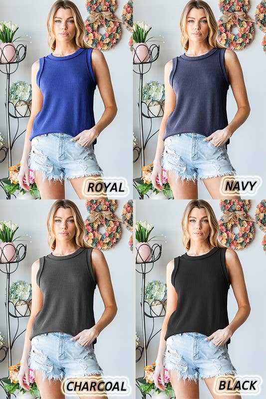 Everly Ribbed Sleeveless Tank