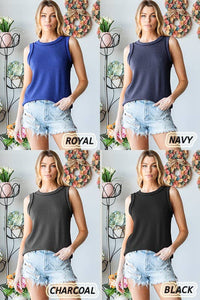 Everly Ribbed Sleeveless Tank