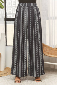 Wander Free Boho Palazzo Pants: Navy