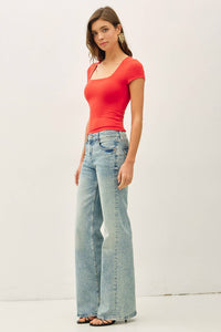 Emma Essential Square Neck Tee
