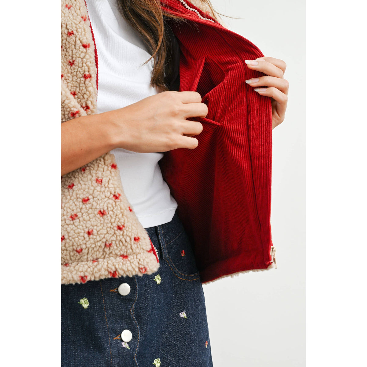 Juniper Lane Floral Fleece Vest