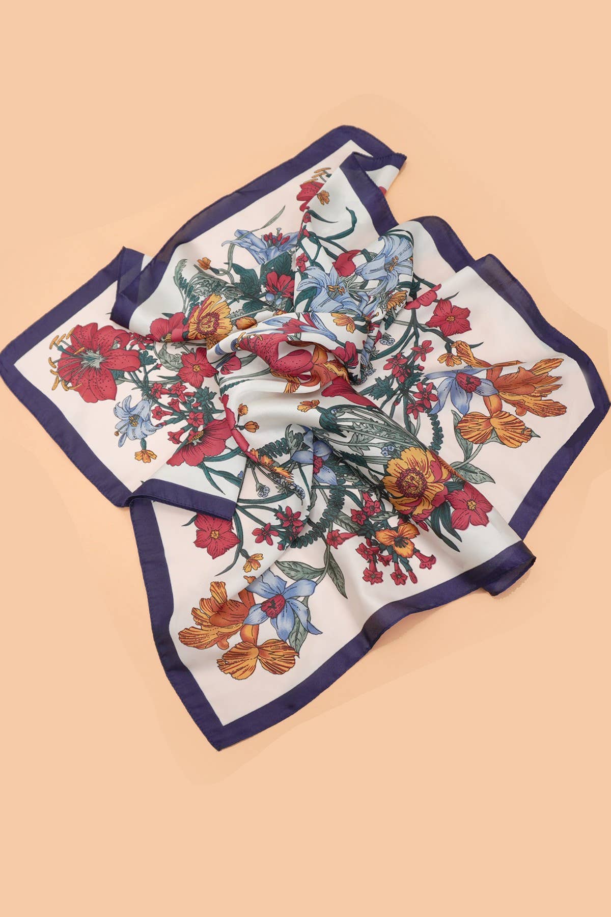 The Willow Floral Bandana Scarf – Large Flower Print Headband Neck Scarf