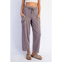 Weekend Wander French Terry Cargo Pants: Mocha