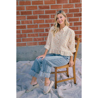 The Sutton Vintage Wash Side Seam Cuffed Straight Jeans