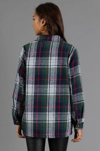 The Evergreen Plaid Shacket: Navy, Green, Red, White
