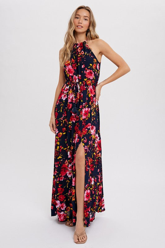 Janelle Floral Maxi Dress- Navy