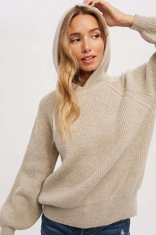 Reegan Hooded Sweater-Oatmeal